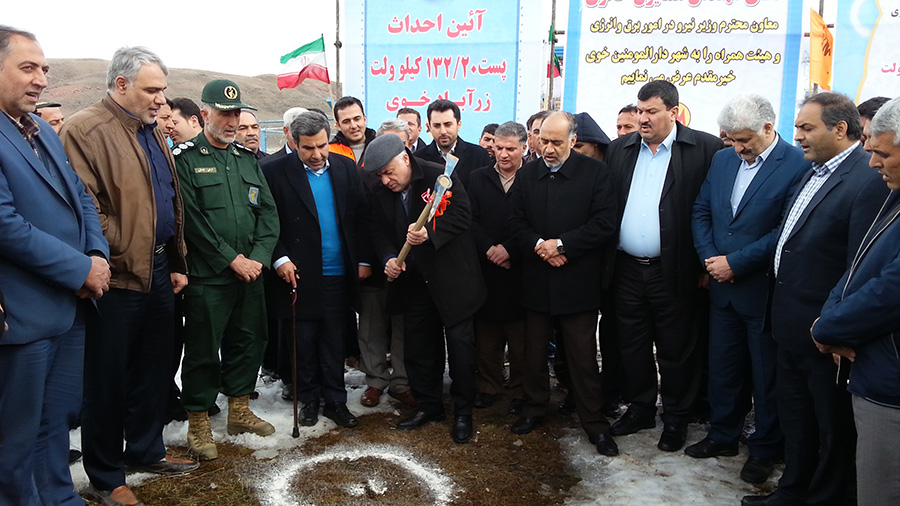 کلنگ زنی پست ۱۳۲.۲۰ کیلوولت زرآباد شهرستان خوی